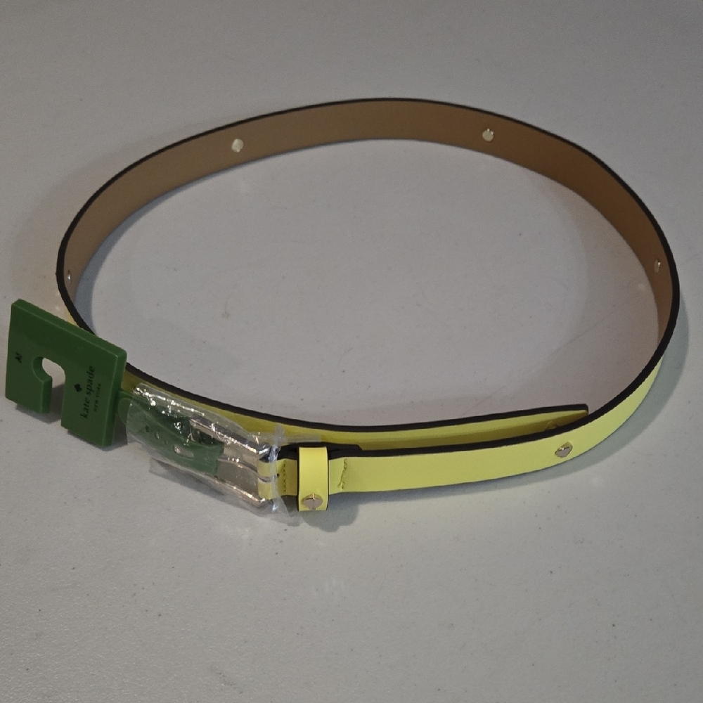 Kate Spade Yellow Leather Women's Belt, NWT